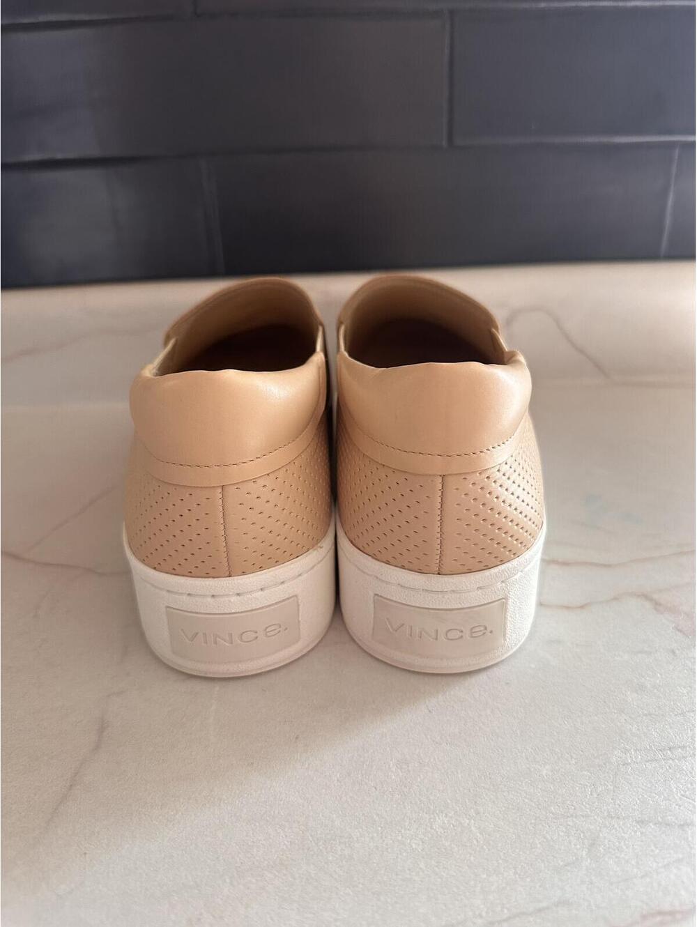 NEW VINCE Warren II Platform Sneaker Shoes Marble Beige Tan Women’s sz 8.5 EU 39 - Picture 4 of 15